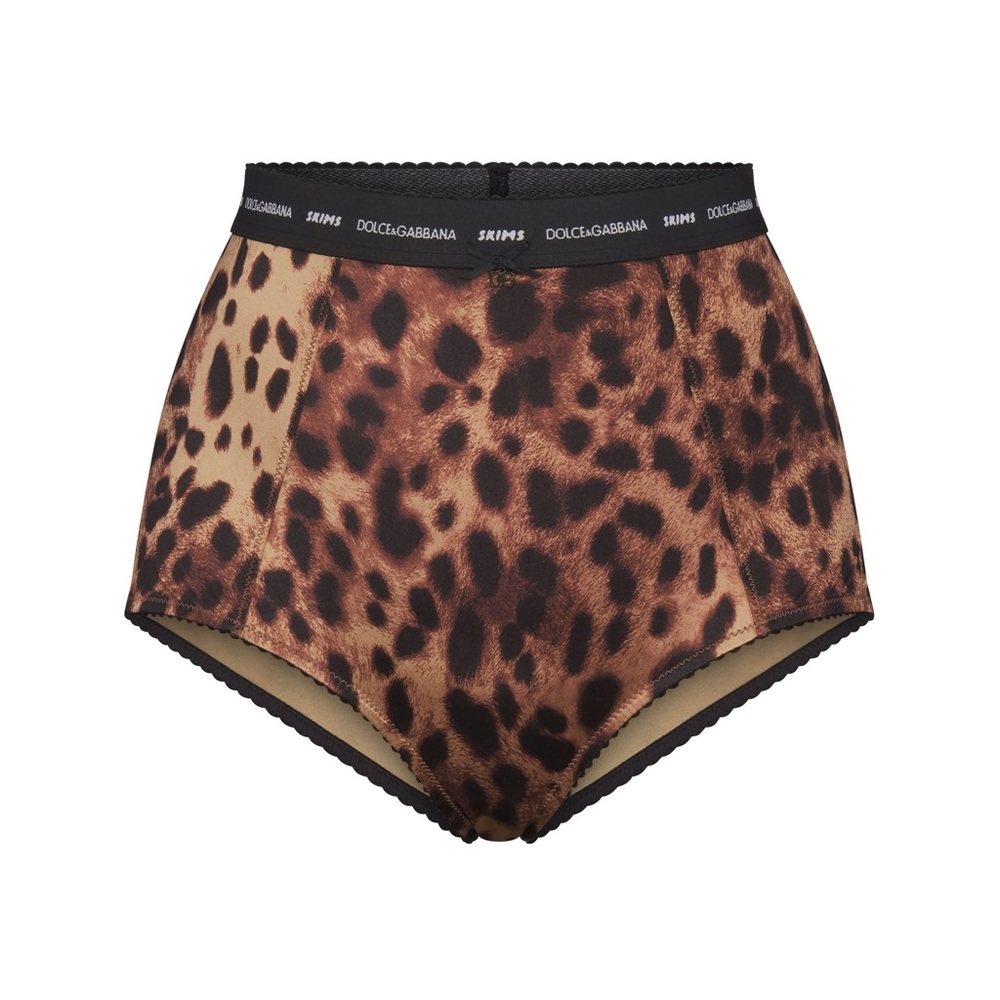 Skims x Dolce & Gabbana Leopard Print High-Waisted Briefs
